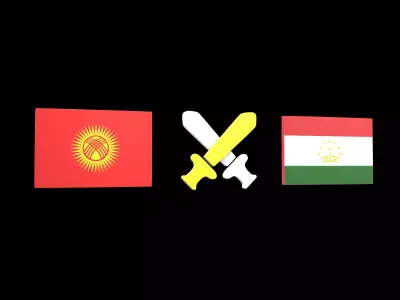 Kyrgyzstan VS Tajikistan War Icon v1 001 Low-poly 3D model