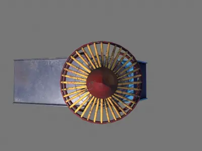 Old Rocket Slide Low-poly 3D model