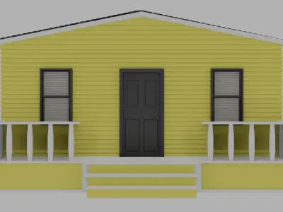 Suburban House Low-poly 3D model purchase