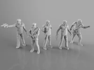 Old Dark Officers 3D print model