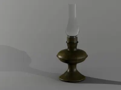 Oil Lamp Low-poly 3D model get