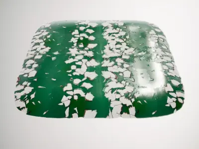 Chipped Paint Green Wall HQ PBR Textures Set Texture