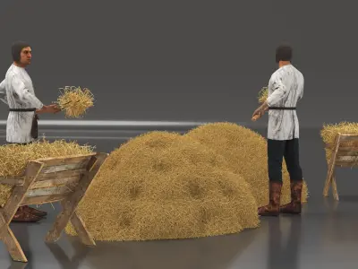  Medieval Simple Man Working 