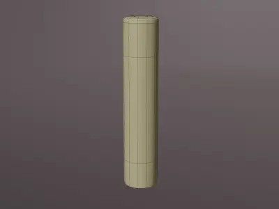 Yellow Bollard Free 3D model