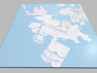 Cityscape Muharraq Bahrain 3D model