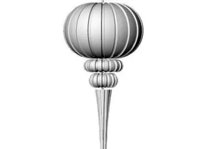 glass chandelier - Ottoman style 3D model