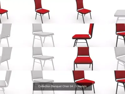 Collection Banquet Chair 04 3D Model Pack