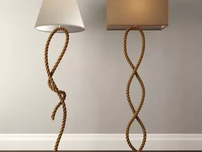 Rope Pier Floor Lamps 3D model