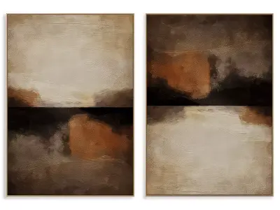 Abstract Painting Frame set 3D model 618