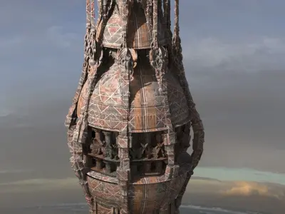 Vimal Vasahi Temple Dome 1 3D model