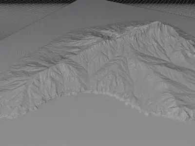 Lanai Island 3d Model terrain Low-poly 3D model