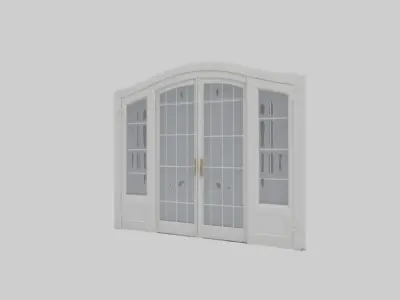 French Door Model Low-poly 3D model