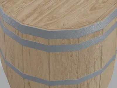 Light Toasted Lowpoly Bordeaux Barrel Low-poly 3D model