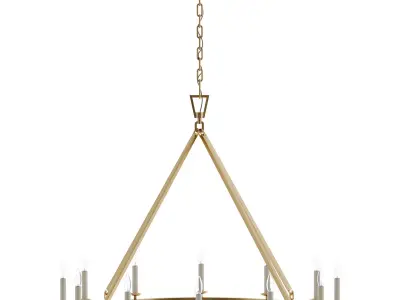 Vsual Comfort 12 lights Chandelier 3D model