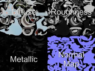 Futuristic Architectural Model Pack Low-poly 3D model