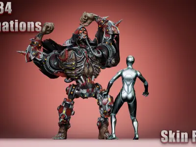 Cyborg Giant Low-poly 3D model