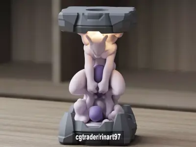 Mewtwo in the Clone Lab 3D print model