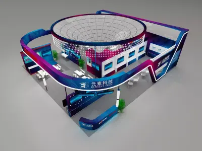 Booth design 3D model