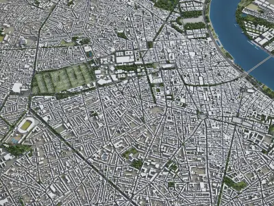 Bordeaux  Low-poly 3D model