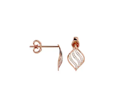 Light Minimalist Diamond Ring Earrings Pendant Set 3D print model