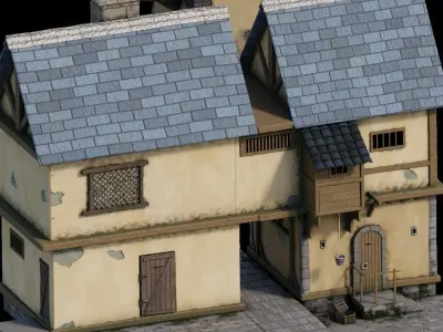 fantasy Stylized Medieval House b5 3D model