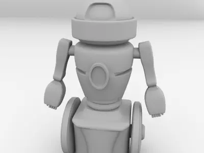 Robot with eyes 3D model