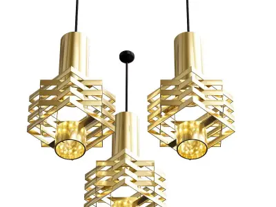 Tri cone pendant light by Hoogervorst 3D model