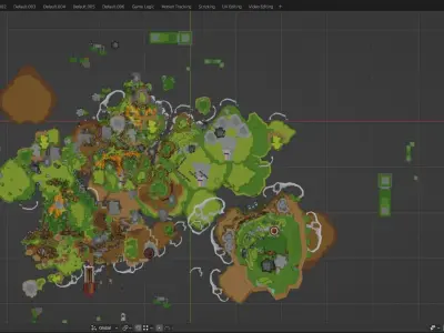 Epic 3D Map for Roblox and Unity Game Low-poly 3D model