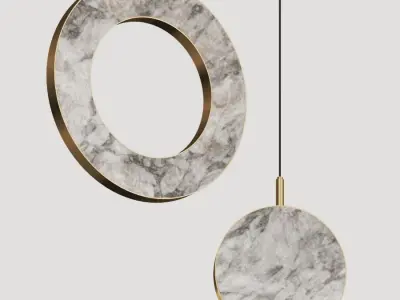 Marc Wood Rosa Ring Cluster Pendant Lamp 3D model