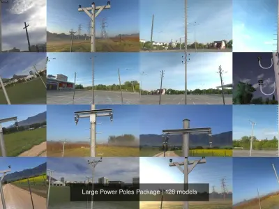 Large Power Poles Package - 128 Components