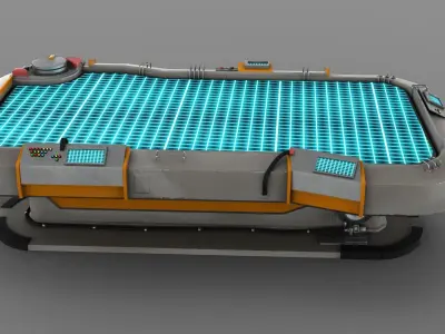 Futuristic Table Low-poly 3D model