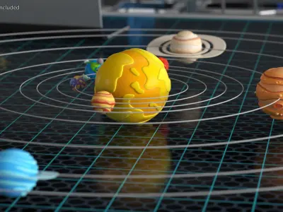  Cartoon Solar System 