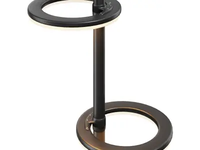 Modern Street Lights with rings 3D model