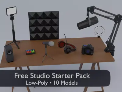 Free Studio Starter Pack Free low-poly 3D model