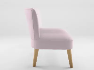 3D Model of  Kids Concept Sofa Star light pink Low-poly 3D model