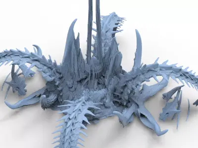 Kraken Under Ocean Temple floor design claws  4 3D model