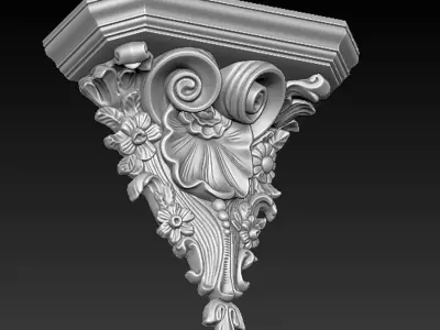 Corbel Decorative bracket 9   3D model 3D print model