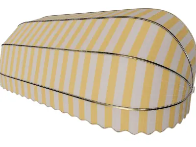 Classic Rounded Shop Awning 3D model