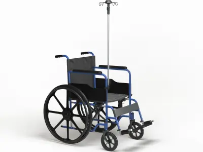 Wheel Chair  Low-poly 3D model