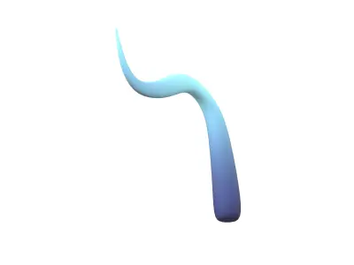 Cartoon Tentacle V1 003 Low-poly 3D model