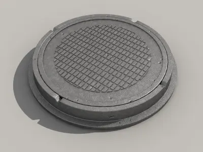 cast iron hatch 6 3D model