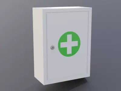 Medicine Wall Cupboard Hospital Free low-poly 3D model