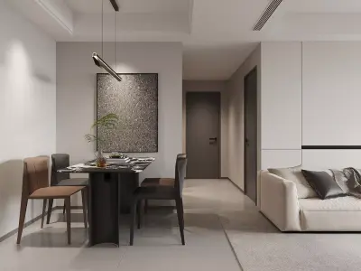 living room 3D model 91