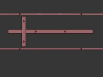 TILAN metal frame hanging from ceiling 3D model