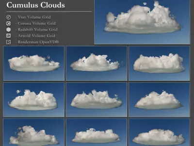 Clouds - Volumetric OpenVDB Cumulus Clouds 3D model