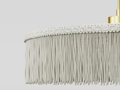 Fringed Parasol Pendant Light by Honore 3D model