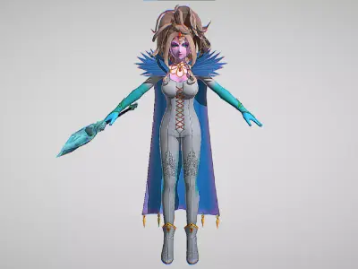 Krystalinda - Dragon Quest Monsters - All Animations Included Low-poly 3D model