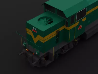 DE11000 Diesel-Electric Shunter Locomotive Low-poly 3D model