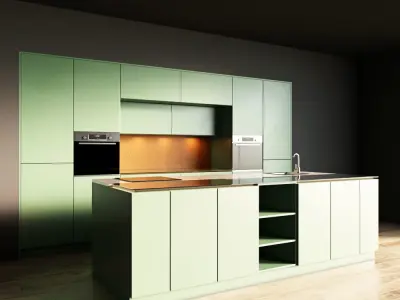 3-Kitchen3 matte 1 3D model