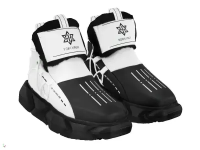 Cyberpunk fashion sneaker 6 Urban Techwear scifi future shoes Low-poly 3D model